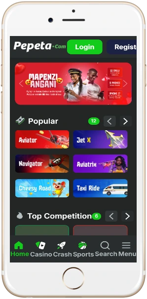 Pepetabet Kenya app on mobile
